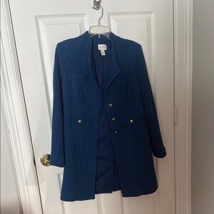 Chico's Blue Blazer-Style Jacket size 0 (sz small)